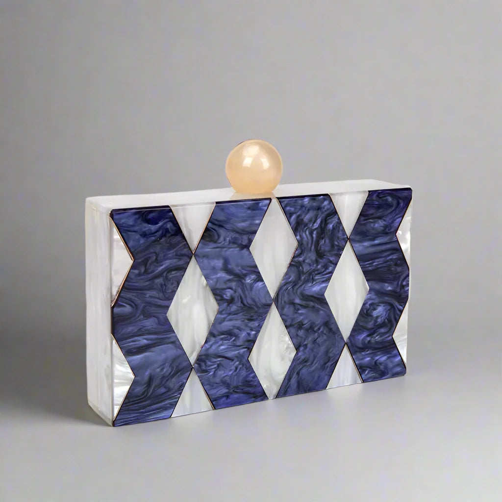 Royal Diva Acrylic Clutch with Chain