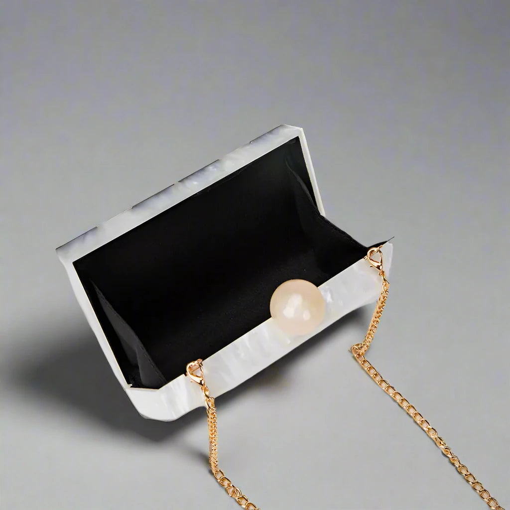 Royal Diva Acrylic Clutch with Chain